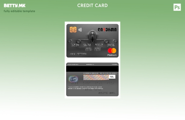 модерен стил на Џорџија Либерти банка Mastercard платина шаблон